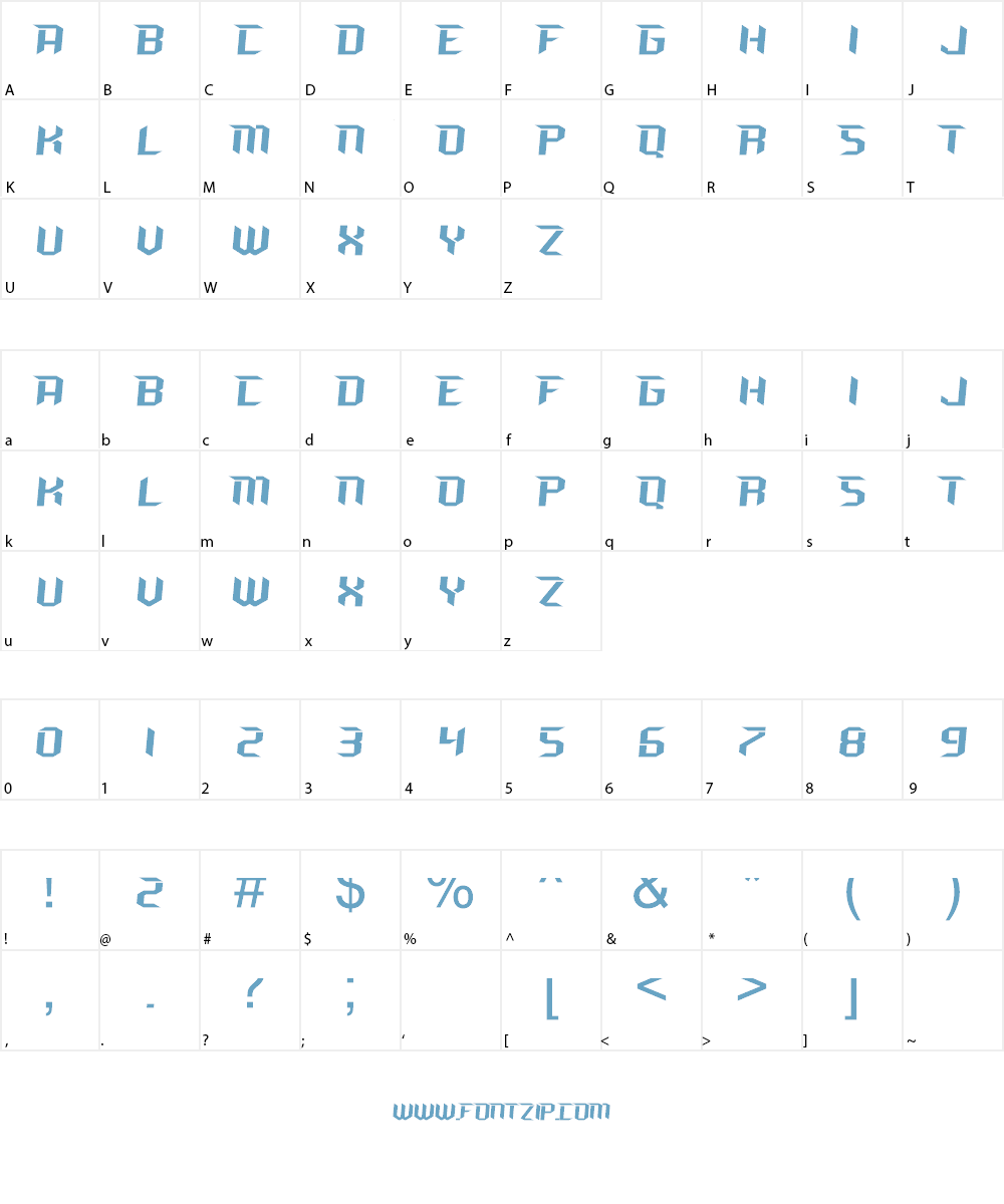 RAVEN MXI Font Character